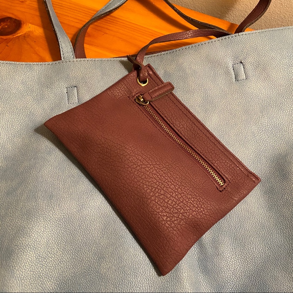 Free People Vegan Leather 3 piece tote/purse - Picture 4 of 8